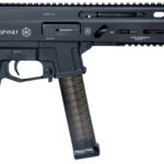 Grand Power 197892003506 SP45A3 Stribog 45 ACP 20+1 8" Black Threaded Barrel, Black Hardcoat Anodize Aluminum/Polymer Receiver w/Picatinny Rail, QD Sling Sockets, Black Polymer Grip, Ambidextrous 1 177419