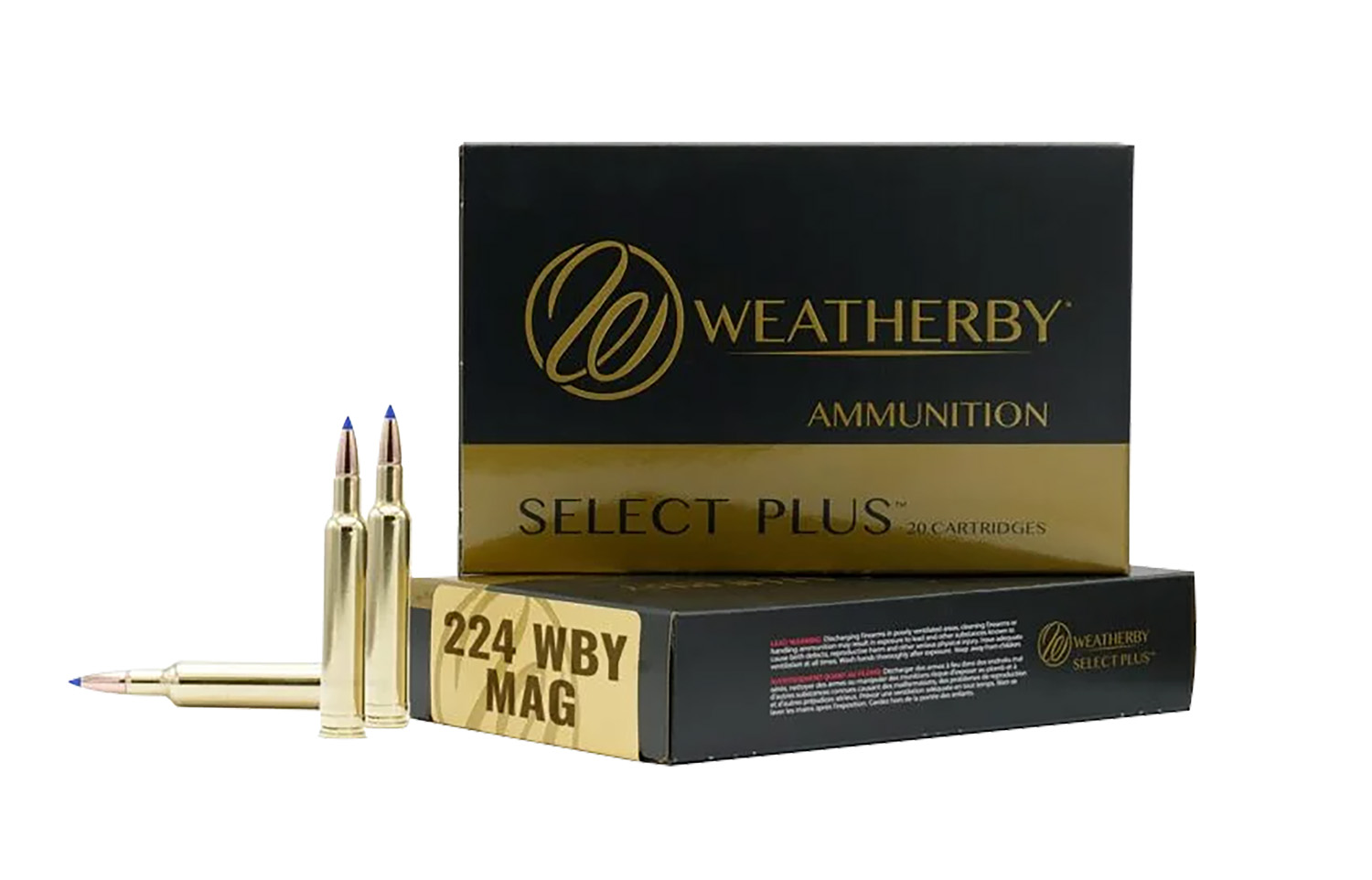 Weatherby R224805FBT 224WthbyMag 80.5gr 20 Per Box/10 Case 3 Weatherby R224805FBT 224WthbyMag 80.5gr 20 Per Box/10 Case
