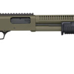Mossberg 50757 590R 12 Gauge Pump 3" 6+1 18.50" OD Green Cerakote Heat Shield Barrel, OD Green Cerakote Steel Receiver, Black AR Mil-Spec Adjustable Synthetic Stock, Black Magpul Grip 1 184742
