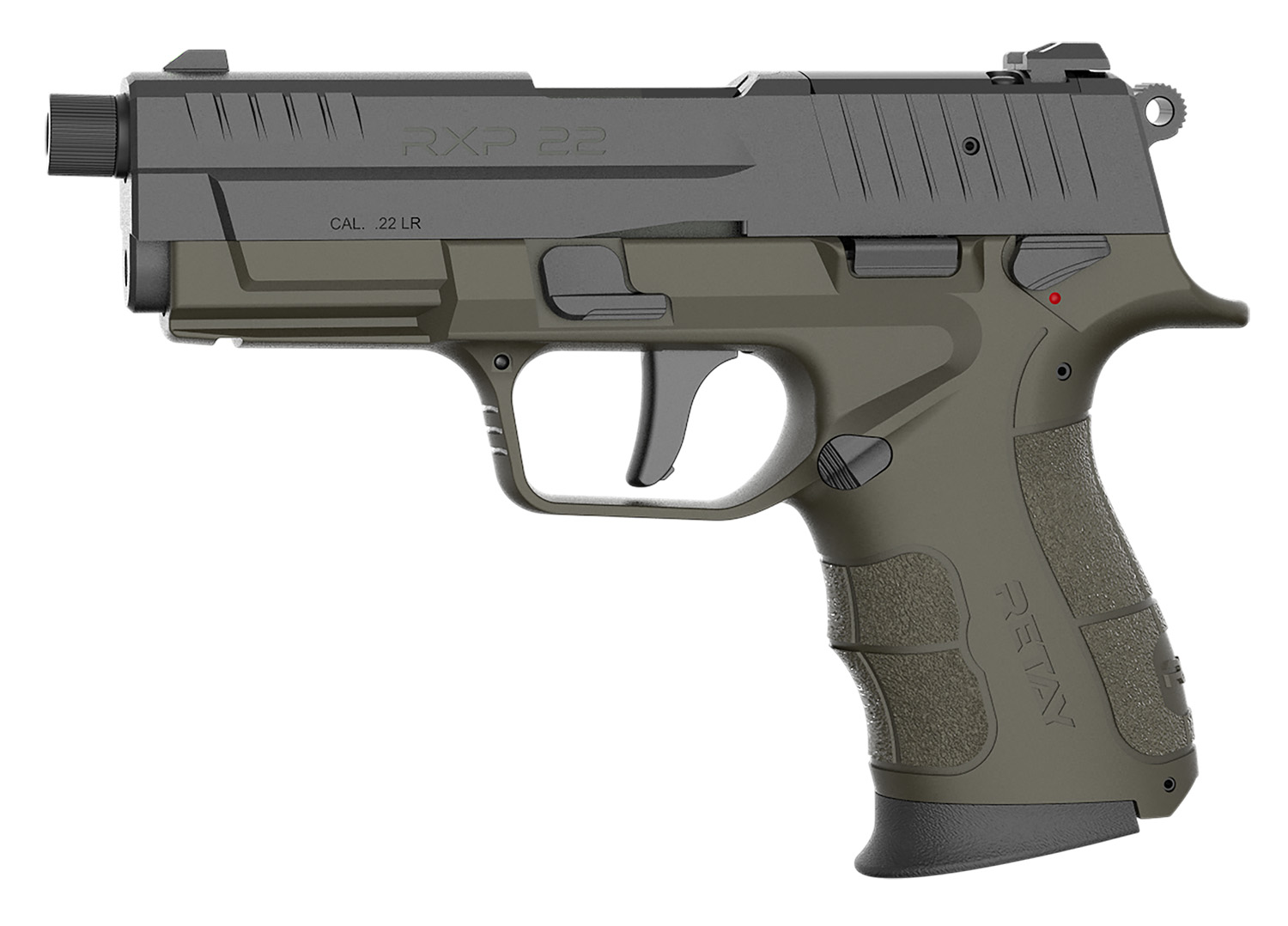 Retay USA RXP22ODBLKS10TH RXP 22 LR 10+1 4" Threaded Barrel, Black Cerakote Optic Ready/Serrated Slide, OD Green Cerakote Polymer Frame w/Accessory Rail, RMR/RMSc Footprint 3 Retay USA RXP22ODBLKS10TH RXP 22 LR 10+1 4" Threaded Barrel, Black Cerakote Optic Ready/Serrated Slide, OD Green Cerakote Polymer Frame w/Accessory Rail, RMR/RMSc Footprint