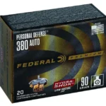 FEDERAL 380 AUTO 90GR HYDRA-SHOK JHP 20 RD/BX 10 BX/CS 1 21563 14250842
