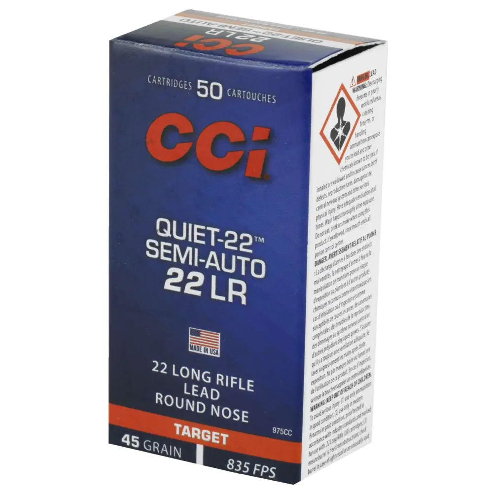 CCI 22 LR 40GR LRN SEMI AUTO "QUIET 22" 50 RD/BX 100 BX/CS 4 CCI 22 LR 40GR LRN SEMI AUTO "QUIET 22" 50 RD/BX 100 BX/CS - Image 2