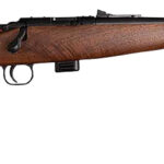 Crickett KSA20411 Model 722 Sporter Compact Youth 22 LR 7+1 16.25" Blued Barrel & Receiver, Fixed Front/Adjustable Rear Sights, Walnut Stock w/13.5" LOP, Rebounding Firing Pin Safety 1 52137