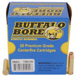 Buffalo Bore Ammunition 19D20 Heavy Strictly Business 357Mag 125gr Jacket Hollow Point 20 Per Box/12 Case 1 80759