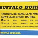 Buffalo Bore Ammunition 19H20 Buffalo-Barnes Strictly Business 357Mag 125gr Barnes VOR-TX XPB Lead Free 20 Per Box/12 Case 1 82102