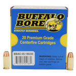 Buffalo Bore Ammunition 4518520 Personal Defense Strictly Business 45ACP +P 185gr Jacket Hollow Point 20 Per Box/12 Case 2 82226