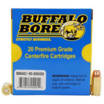 Buffalo Bore Ammunition 4520020 Personal Defense Strictly Business 45ACP +P 200gr Jacket Hollow Point 20 Per Box/12 Case 1 82227