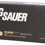 Sig Sauer E10MB150 Elite Ball 10mmAuto 180gr Full Metal Jacket 50 Per Box/20 Case 2 96697