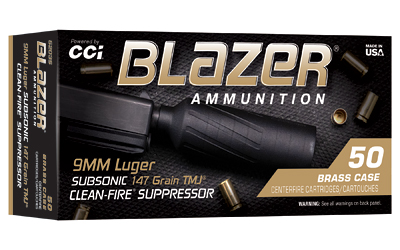 CCI BLAZER BRASS 9MM SUPRS 147GR TMJ 3 CCI BLAZER BRASS 9MM SUPRS 147GR TMJ