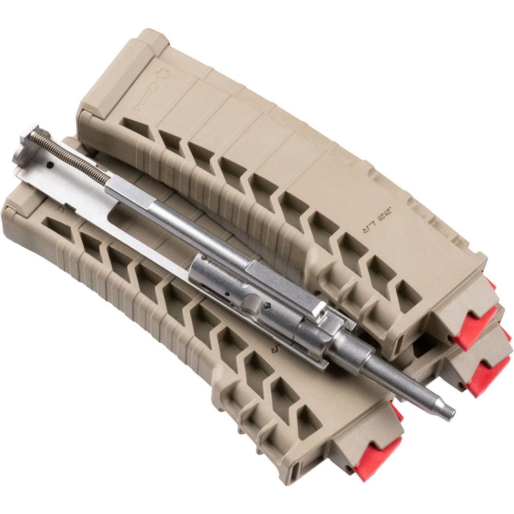 CMMG AR Conversion Kit Bravo with 25rd Magazines (3) .22 LR FDE 3 CMMG AR Conversion Kit Bravo with 25rd Magazines (3) .22 LR FDE