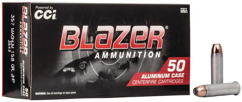 CCI Blazer Aluminum Handgun Ammunition .357 Mag 158 gr JHP 1150 fps 50/ct 3 CCI Blazer Aluminum Handgun Ammunition .357 Mag 158 gr JHP 1150 fps 50/ct
