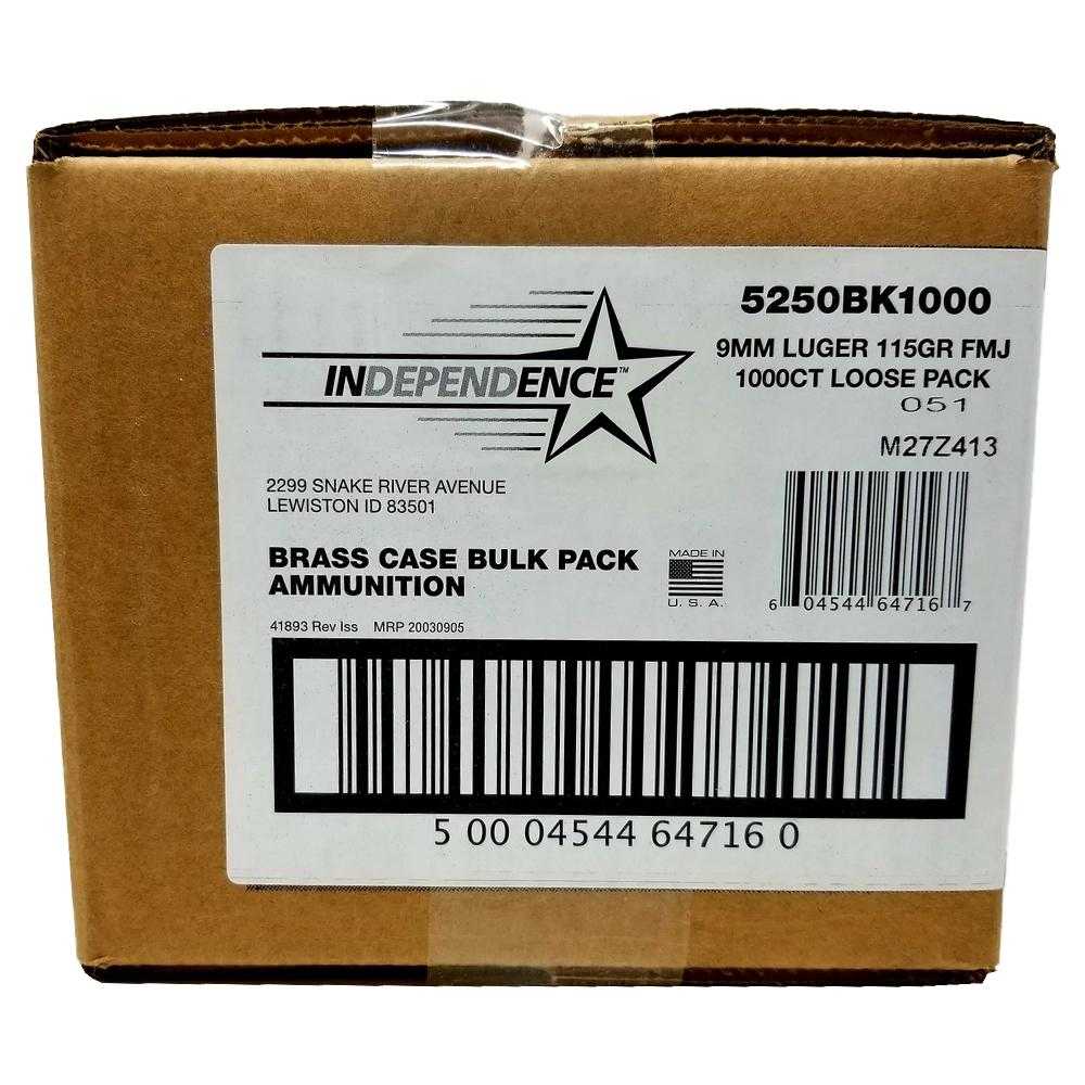 CCI Independence Handgun Ammunition 9mm Luger 115 gr FMJ 1145 fps 1000/ct (Loose Pack) 3 CCI Independence Handgun Ammunition 9mm Luger 115 gr FMJ 1145 fps 1000/ct (Loose Pack)