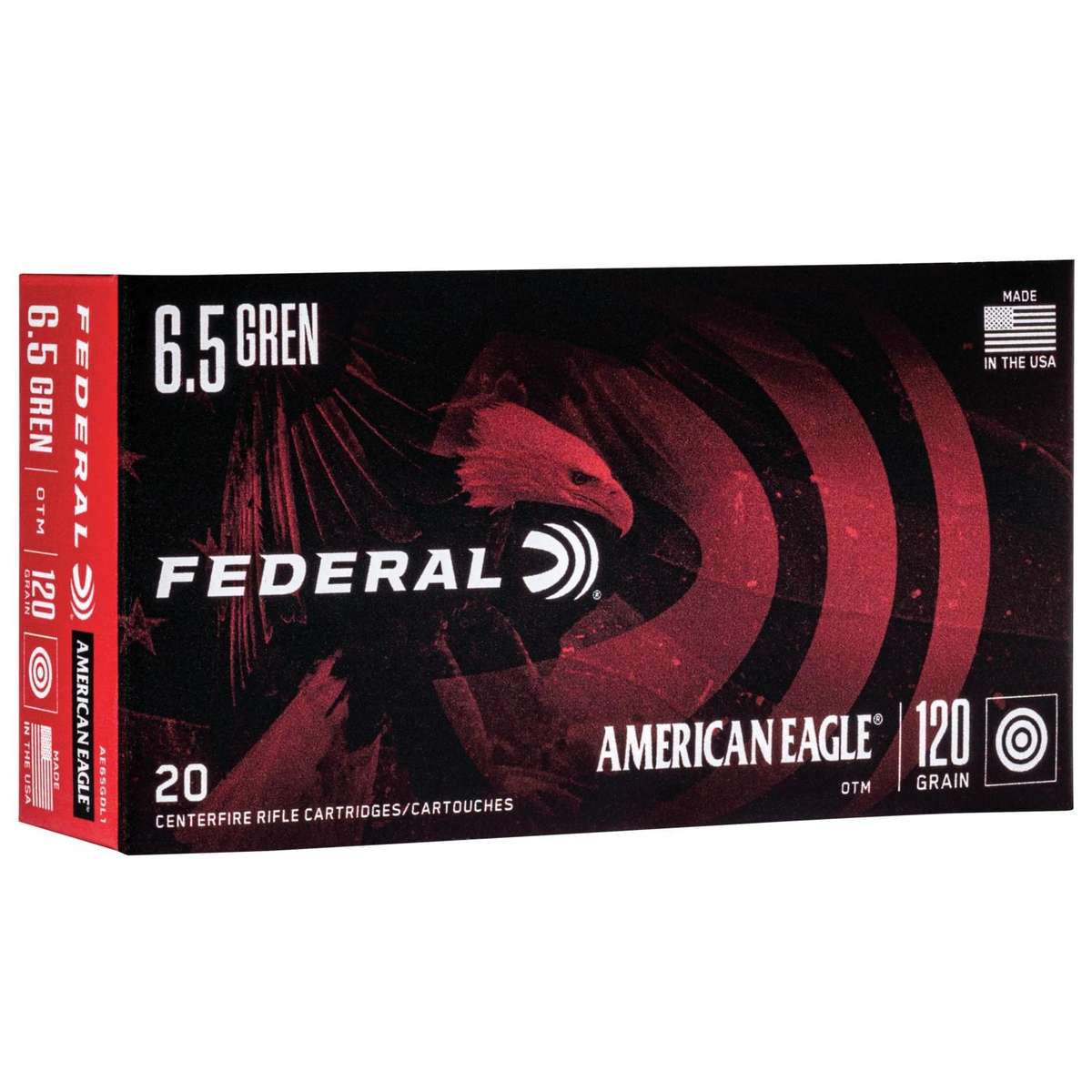Federal American Eagle Rifle Ammunition 6.5 Grendel 123 gr OTM 2610 fps 20/ct 3 Federal American Eagle Rifle Ammunition 6.5 Grendel 123 gr OTM 2610 fps 20/ct