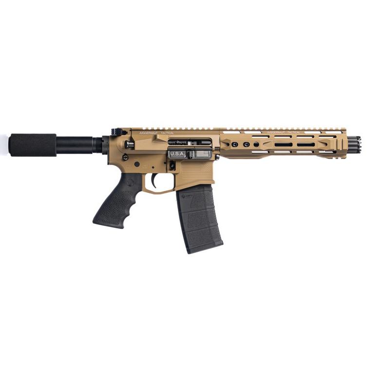 Juggernaut CA Roster AR-15 Handgun 5.56 10rd Magazine 8.5" Barrel Cerakote Magpul FDE 3 Juggernaut CA Roster AR-15 Handgun 5.56 10rd Magazine 8.5" Barrel Cerakote Magpul FDE