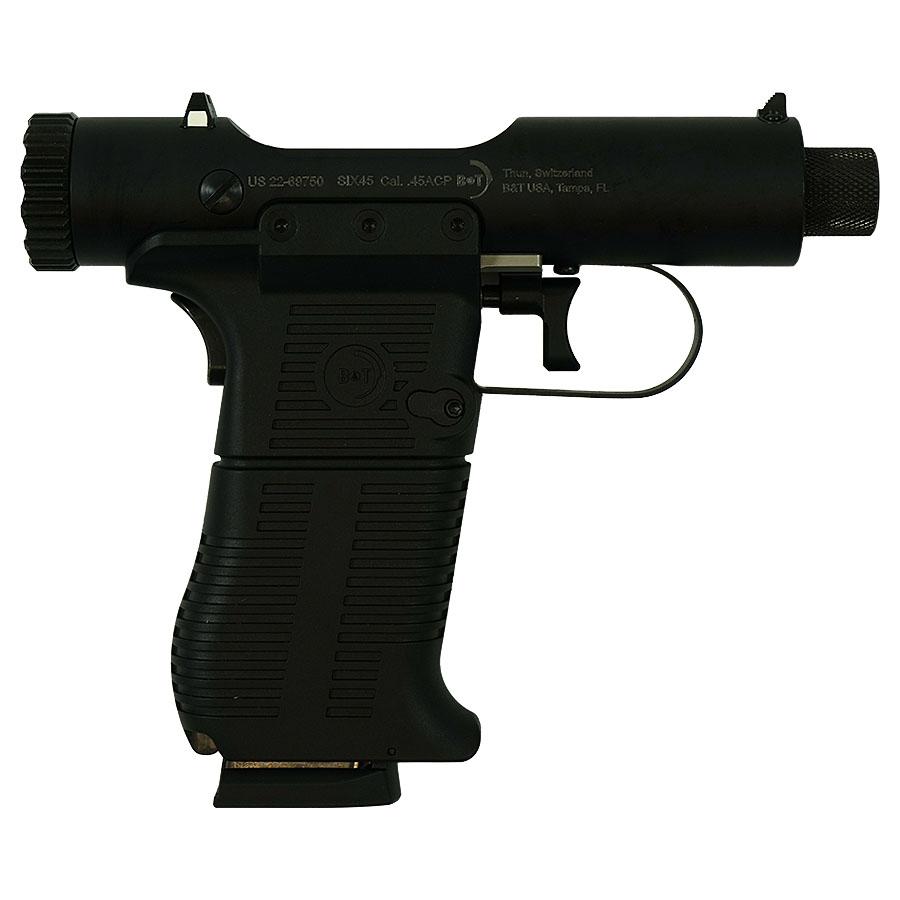B&T Six45 Bolt Action Handgun .45 ACP 8rd Magazine 3.5" Barrel Black Suppressor Sold Separately 3 B&T Six45 Bolt Action Handgun .45 ACP 8rd Magazine 3.5" Barrel Black Suppressor Sold Separately