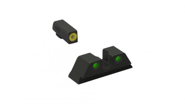 Cart 4 Meprolight ML41231 Hyper-Bright Yellow Ring Front/Green Rear Sights for Kimber DASA Revolvers