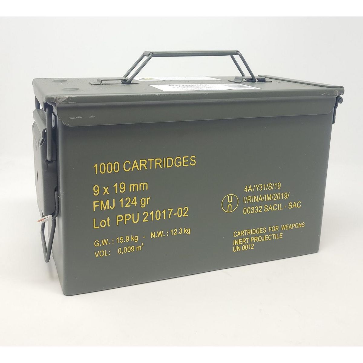 PPU Rangemaster Ammunition 9mm Luger 124gr FMJ 1263 fps 1000/ct (Metal Can) 3 PPU Rangemaster Ammunition 9mm Luger 124gr FMJ 1263 fps 1000/ct (Metal Can)