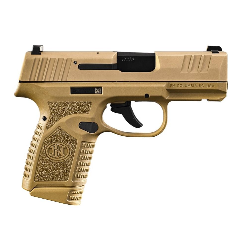 FN USA Reflex Handgun 9mm Luger 11rd & 15rd Magazines (2) 3.3" Barrel FDE Night Sights NMS 3 FN USA Reflex Handgun 9mm Luger 11rd & 15rd Magazines (2) 3.3" Barrel FDE Night Sights NMS