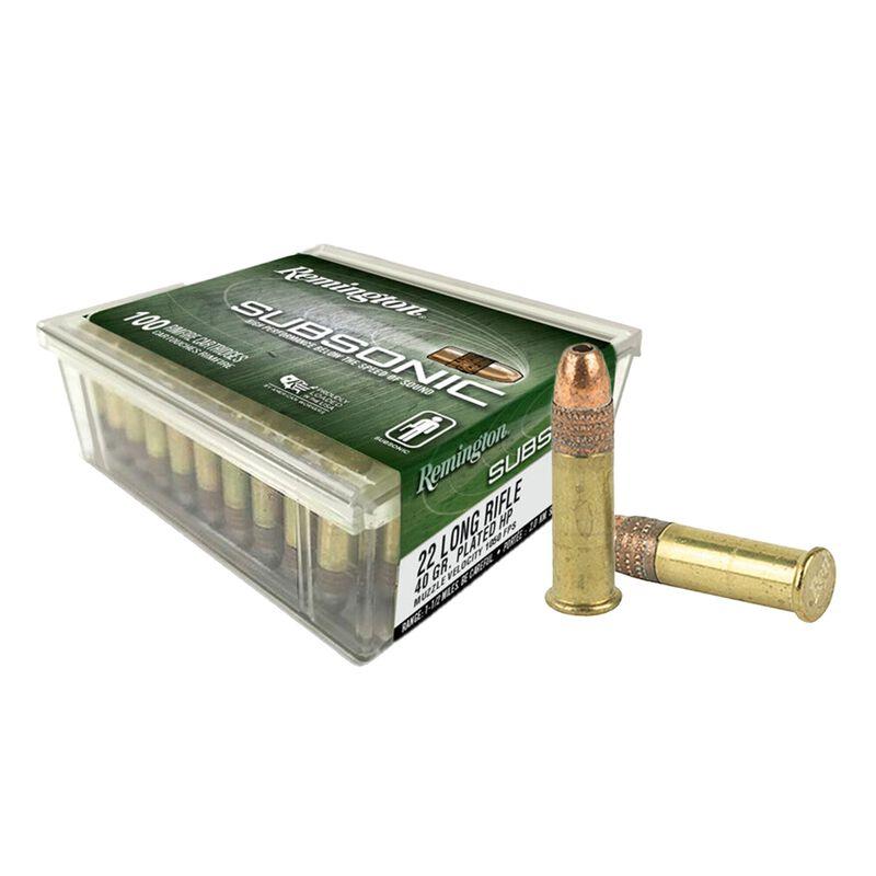 Remington Subsonic Rimfire Ammunition .22 LR 40gr HP 1050 fps 100/ct 3 Remington Subsonic Rimfire Ammunition .22 LR 40gr HP 1050 fps 100/ct