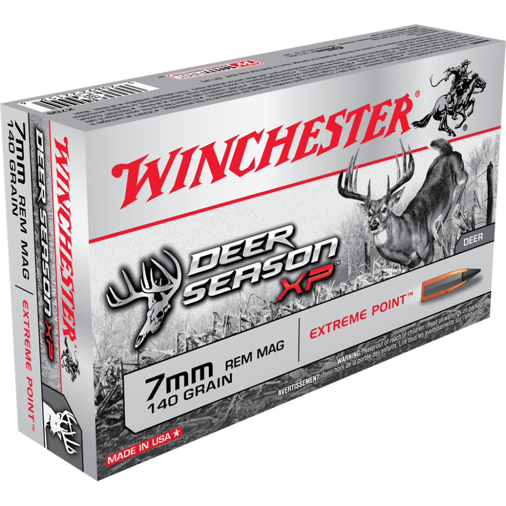 Winchester Deer Season XP Rifle Ammunition 7mm Rem Mag 140 gr. PT 3100 fps 20/ct 3 Winchester Deer Season XP Rifle Ammunition 7mm Rem Mag 140 gr. PT 3100 fps 20/ct
