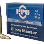 PPU 8MM MAUSER 196GR SP 20RD BOX 10 BOXES PER CASE 2 image full 2622 d396bd71d2a39f5d68ce1a83b1a8bf2d