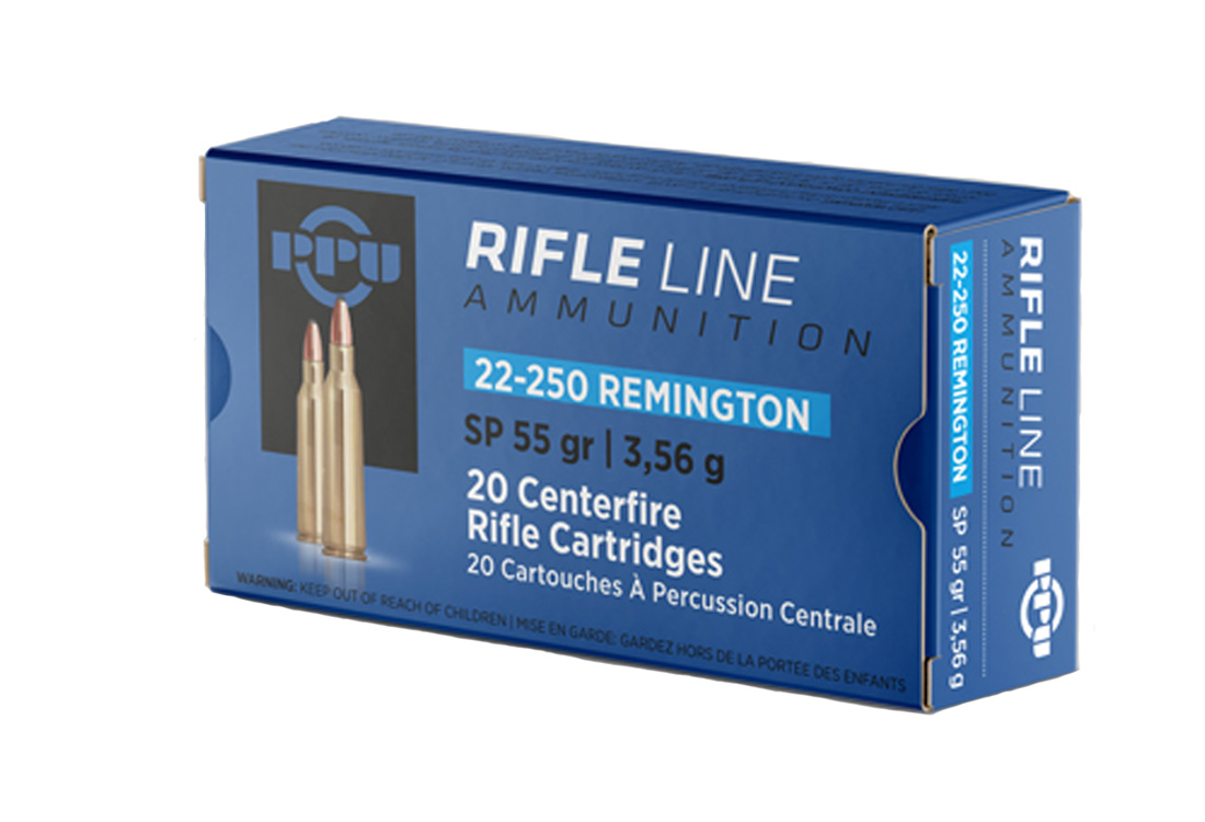 PPU 22 250 REM SP 55GR 20RD BOX 10 BOXES PER CASE 3 PPU 22 250 REM SP 55GR 20RD BOX 10 BOXES PER CASE