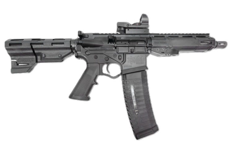 ATI ALPHA MAXX 5.56X45MM PISTOL 7.5" BBL, 7" MLOK BLACK, DUO SIGHT, 1-60RD MAG