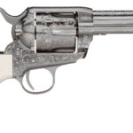 Taylors & Company 200058 1873 Cattleman Outlaw Legacy 357 Mag Caliber with 4.75" Barrel, 6rd Capacity Cylinder, Overall Nickel Engraved Finish Steel & Ivory Synthetic Grip 1 101957