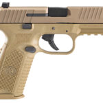 FN 66100489 509 9mm Luger 17+1 4" Black Target Crown Steel Barrel, Flat Dark Earth Serrated Stainless Steel Slide & Polymer Frame w/Picatinny Rail, FDE Interchangeable Backstrap Grip, Ambidextrous 1 114045