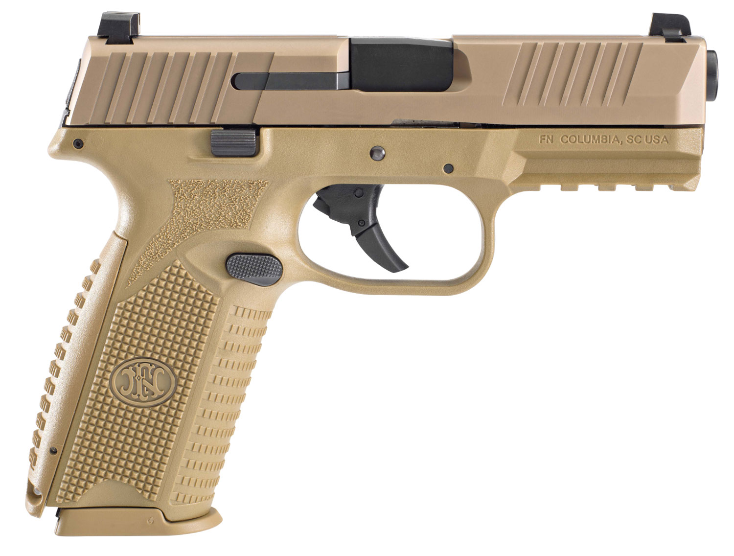 FN 66100489 509 9mm Luger 17+1 4" Black Target Crown Steel Barrel, Flat Dark Earth Serrated Stainless Steel Slide & Polymer Frame w/Picatinny Rail, FDE Interchangeable Backstrap Grip, Ambidextrous 3 FN 66100489 509 9mm Luger 17+1 4" Black Target Crown Steel Barrel, Flat Dark Earth Serrated Stainless Steel Slide & Polymer Frame w/Picatinny Rail, FDE Interchangeable Backstrap Grip, Ambidextrous