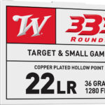 Winchester Ammo 22LR333HP USA 22LR 36gr Copper Plated Hollow Point 333 Per Box/10 Case 2 123899