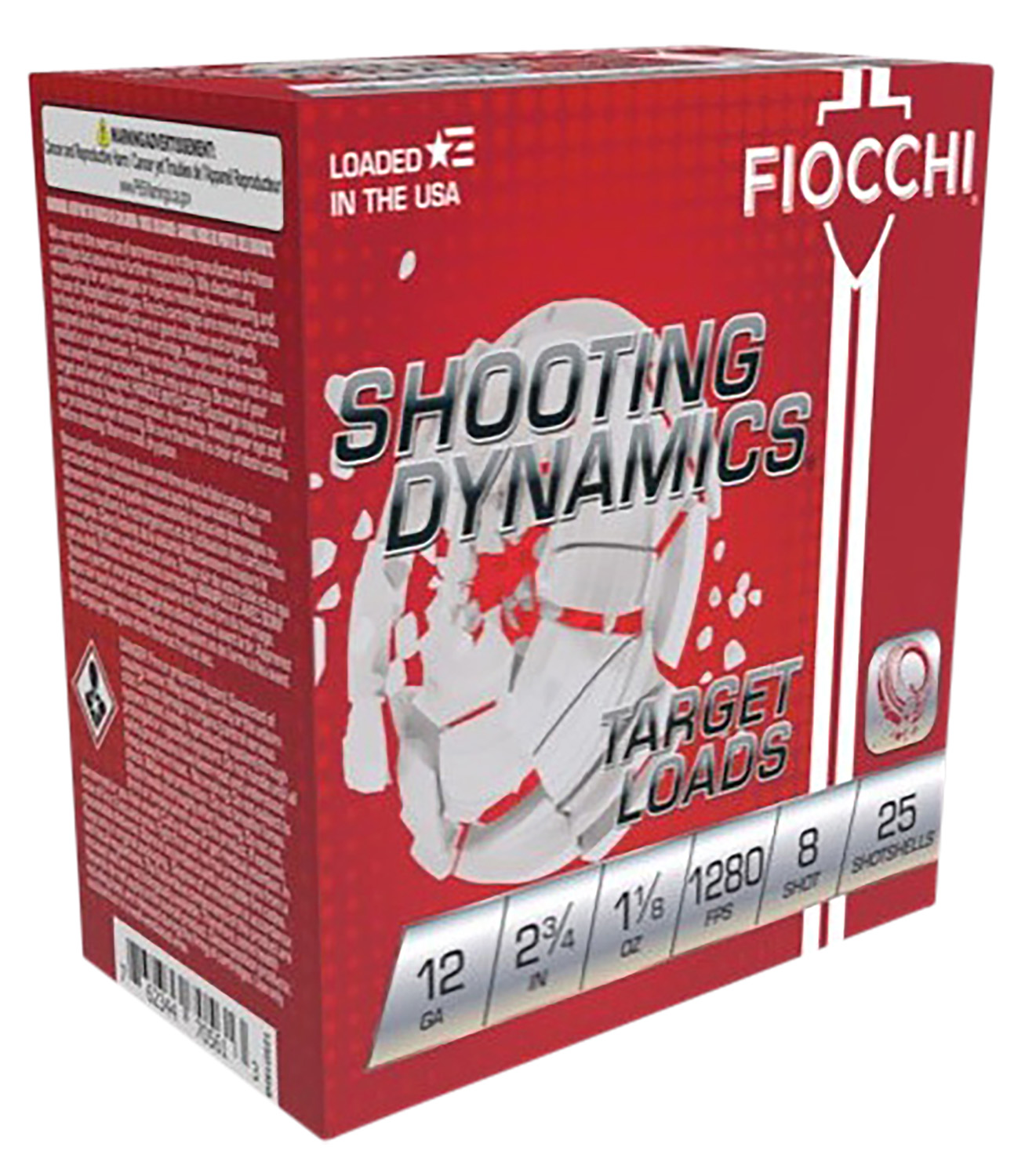 Fiocchi 12SDHV8 Shooting Dynamics Target 12Gauge 2.75" 1 1/8oz 8Shot 25 Per Box/10 Case 3 Fiocchi 12SDHV8 Shooting Dynamics Target 12Gauge 2.75" 1 1/8oz 8Shot 25 Per Box/10 Case