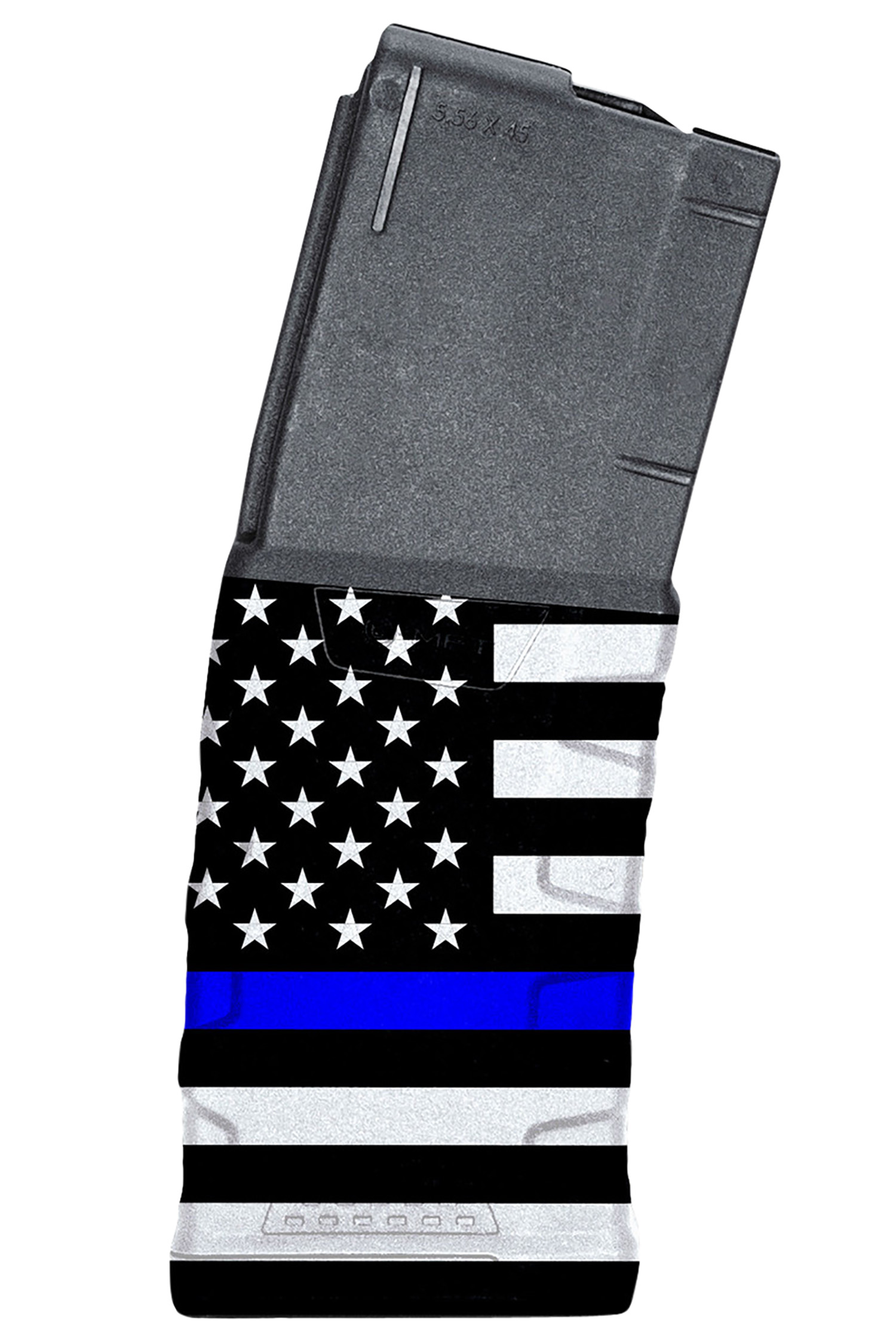 Mission First Tactical EXDPM556AMB1 Extreme Duty 30rd 223 Rem/5.56x45mm Fits AR-15/M4 Black w/Blue Line American Flag Polymer 3 Mission First Tactical EXDPM556AMB1 Extreme Duty 30rd 223 Rem/5.56x45mm Fits AR-15/M4 Black w/Blue Line American Flag Polymer