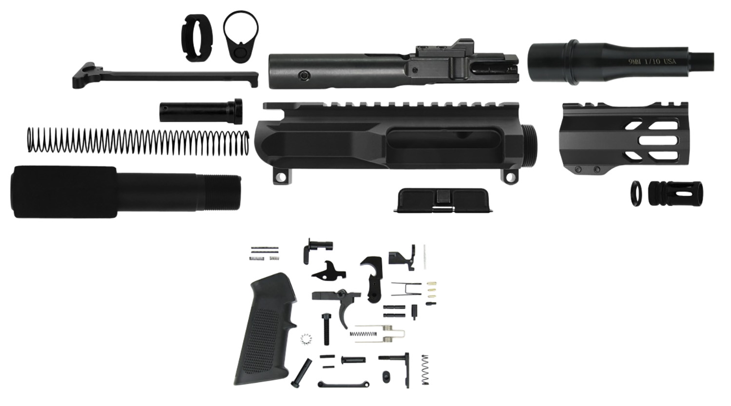 TacFire AR Build Kit 9mm Luger 4.50" Barrel Black for AR Platform 3 TacFire AR Build Kit 9mm Luger 4.50" Barrel Black for AR Platform