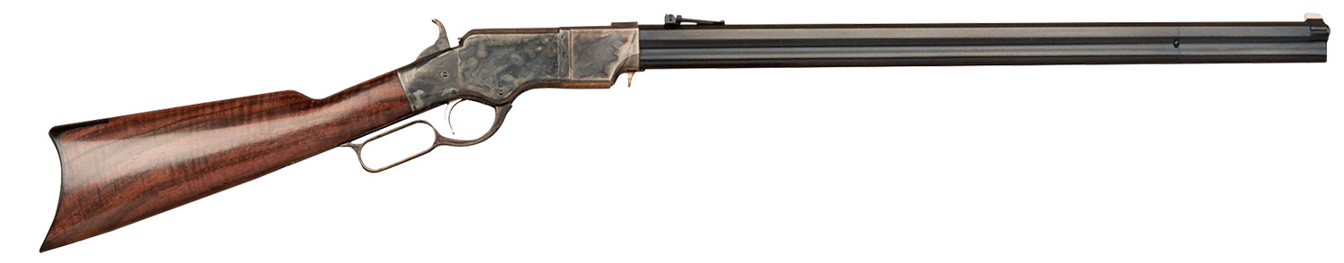 Cimarron CA236 1860 Henry Steel Framed 45 Colt (Long Colt) 12+1 24" Blued Octagon Barrel, Color Case Hardened Stainless Steel Receiver, Walnut Fixed Stock, Right Hand