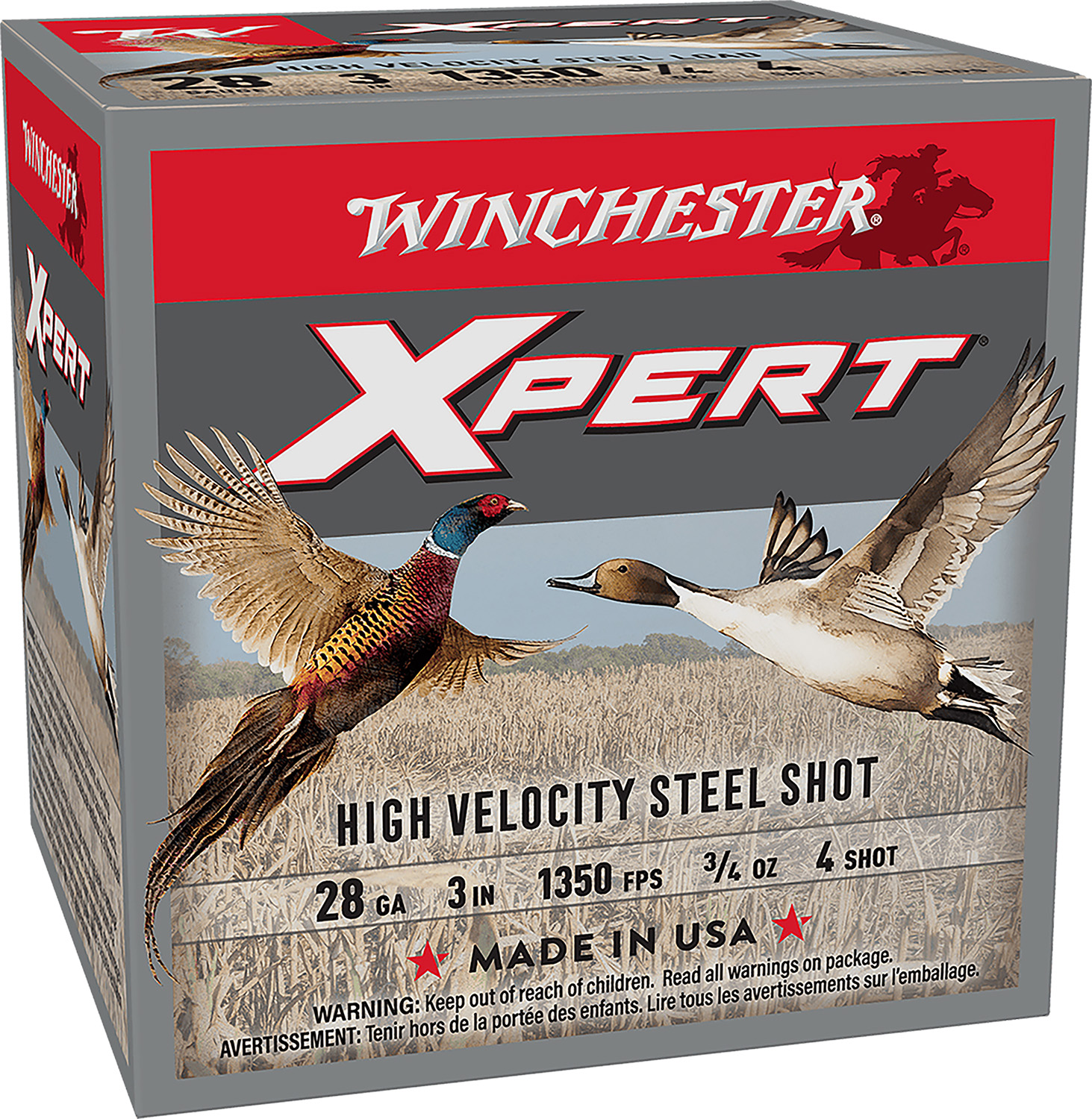 Winchester Ammo WEXP2834 Xpert High Velocity 28Gauge 3" 3/4oz 4Shot 25 Per Box/10 Case 3 Winchester Ammo WEXP2834 Xpert High Velocity 28Gauge 3" 3/4oz 4Shot 25 Per Box/10 Case