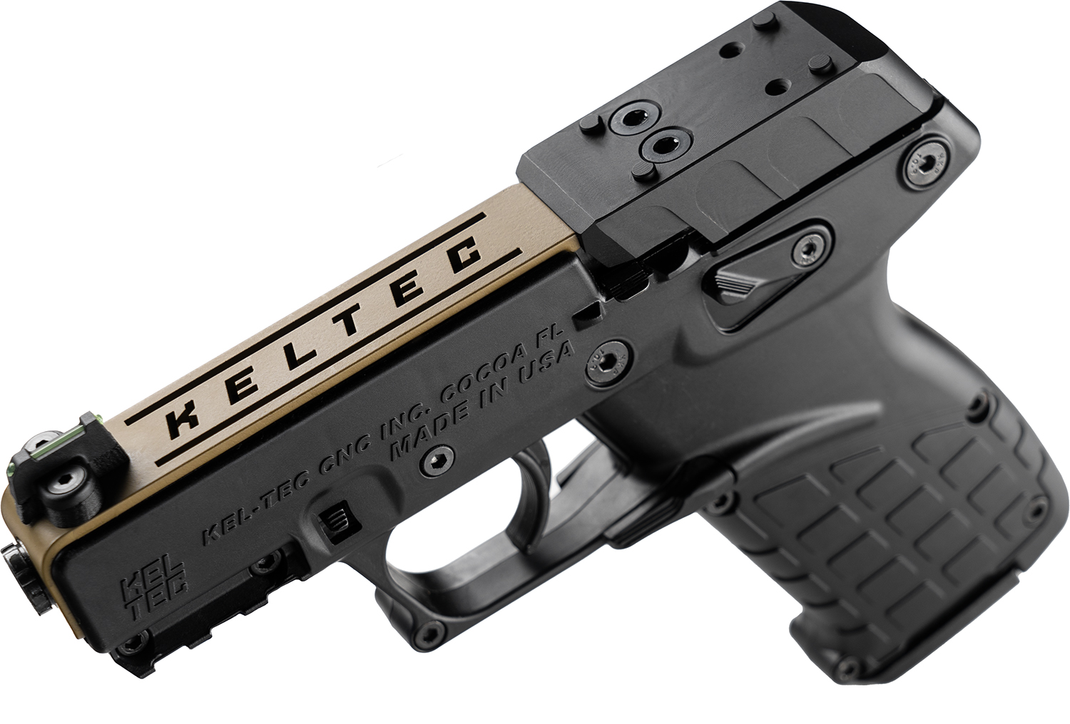 Kel-Tec P17BBLKORTANS P17 Sports South Exclusive 22 LR 16+1 3.80" Black Steel Barrel, Tan Optic Ready/Serrated Slide, Black Polymer Frame w/Picatinny Rail, Textured Grip 3 Kel-Tec P17BBLKORTANS P17 Sports South Exclusive 22 LR 16+1 3.80" Black Steel Barrel, Tan Optic Ready/Serrated Slide, Black Polymer Frame w/Picatinny Rail, Textured Grip