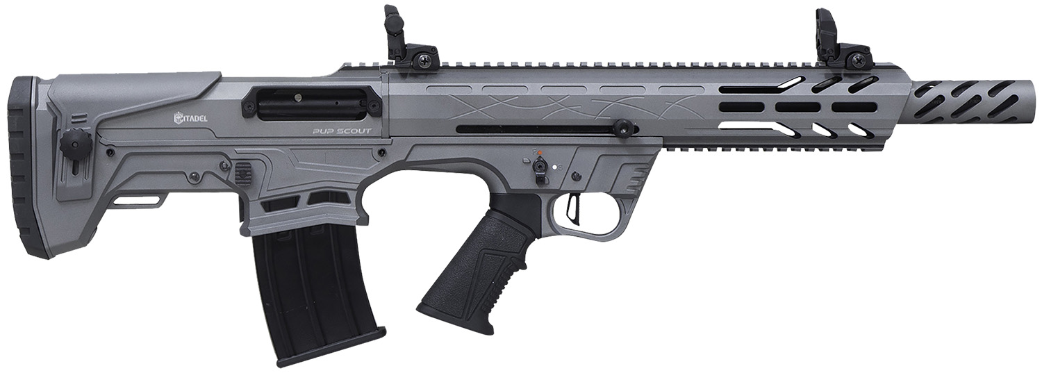 Citadel FRPS1218TG Pup Scout 12 Gauge Semi-Auto 3" 5+1 18.50" Gray Steel Barrel, Picatinny Rail Aluminum Receiver, Picatinny Handguards, Gray Adj Cheek Riser Synthetic Stock, Black Polymer Grip 3 Citadel FRPS1218TG Pup Scout 12 Gauge Semi-Auto 3" 5+1 18.50" Gray Steel Barrel, Picatinny Rail Aluminum Receiver, Picatinny Handguards, Gray Adj Cheek Riser Synthetic Stock, Black Polymer Grip