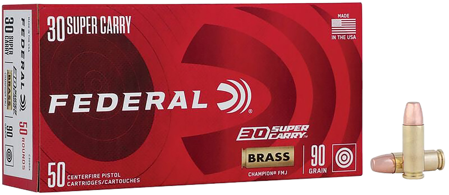 Federal C3090A Champion Training 30SuperCarry 90gr Full Metal Jacket 50 Per Box/20 Case 3 Federal C3090A Champion Training 30SuperCarry 90gr Full Metal Jacket 50 Per Box/20 Case