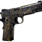 Dickinson LLC DCKSN45FS 1911 Premium Fireball 45 ACP 9+1 5" Black Steel Barrel, Fireball Serrated Aluminum Slide, Fireball Steel Frame, Wood Grip 2 175086