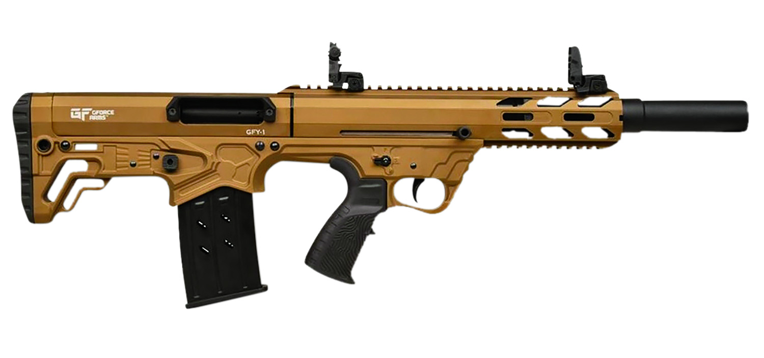 Gforce Arms GFY1BRNZ GFY-1 USA 12 Gauge Semi-Auto 3" 5+1 18.50" Black Threaded Barrel, Bronze Cerakote Aluminum Receiver w/Picatinny Rail, Bronze Bullpup Polymer Stock, Polymer Grip 3 Gforce Arms GFY1BRNZ GFY-1 USA 12 Gauge Semi-Auto 3" 5+1 18.50" Black Threaded Barrel, Bronze Cerakote Aluminum Receiver w/Picatinny Rail, Bronze Bullpup Polymer Stock, Polymer Grip