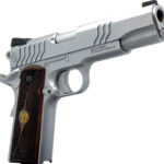 Dickinson LLC DKSN9S 1911 Adam S Commander Frame SAO 9mm Luger 9+1 4.25" Stainless Button Rifled Barrel, Stainless Steel S Serrations Slide, Stainless Steel Frame, Wood Grip 1 184089