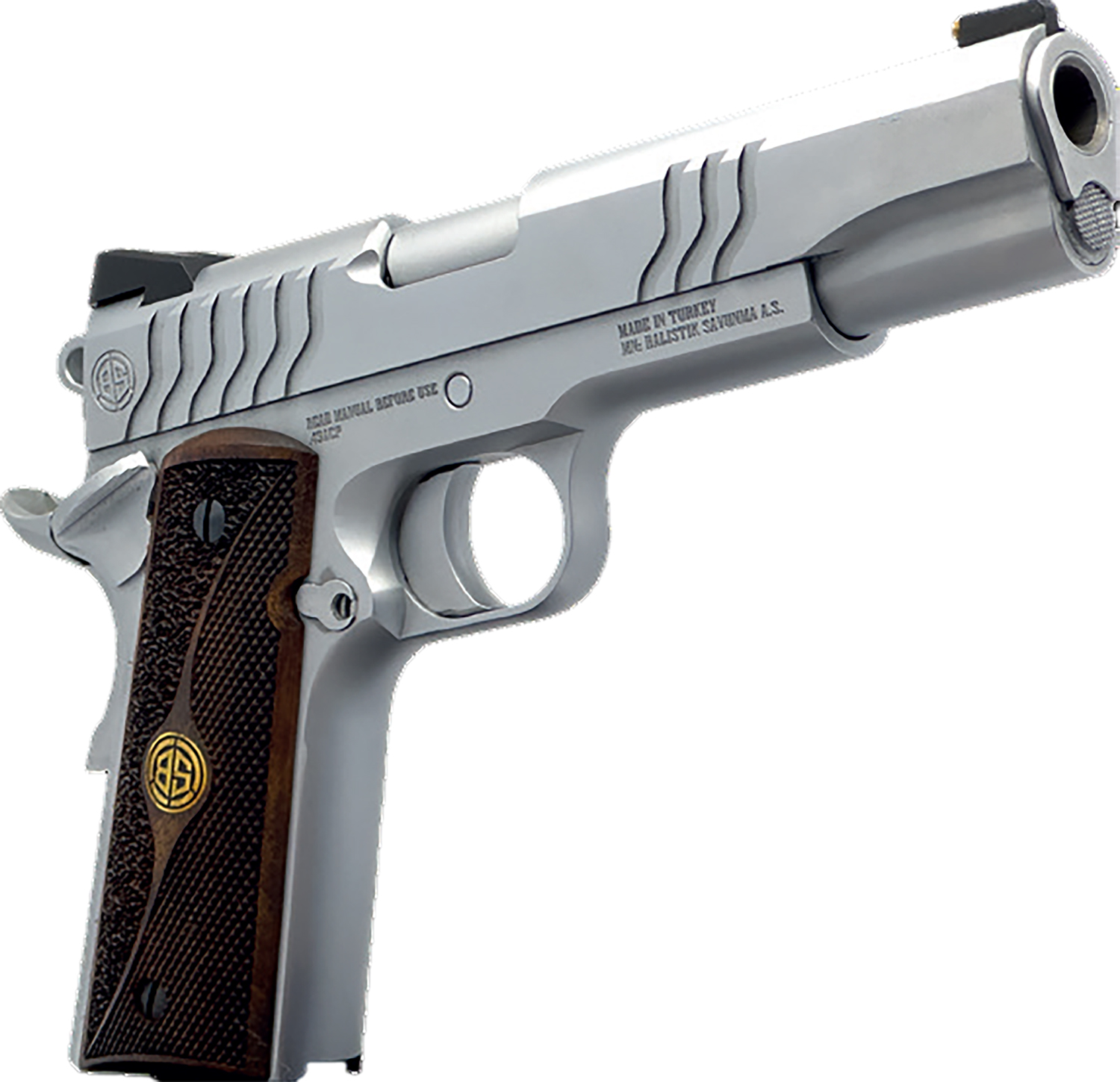 Dickinson LLC DKSN9S 1911 Adam S Commander Frame SAO 9mm Luger 9+1 4.25" Stainless Button Rifled Barrel, Stainless Steel S Serrations Slide, Stainless Steel Frame, Wood Grip 3 Dickinson LLC DKSN9S 1911 Adam S Commander Frame SAO 9mm Luger 9+1 4.25" Stainless Button Rifled Barrel, Stainless Steel S Serrations Slide, Stainless Steel Frame, Wood Grip