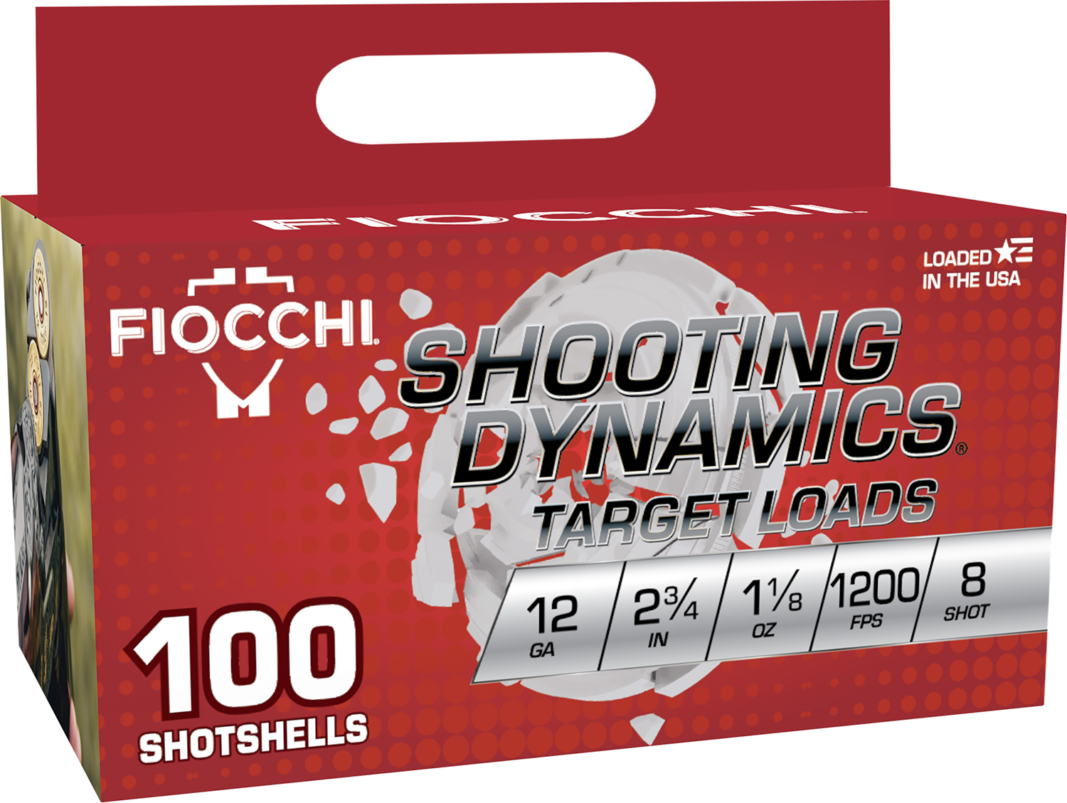 Fiocchi 12SDB188 Shooting Dynamics 12Gauge 2.75" 1 1/8oz 8Shot 100 Per Box/2 Case 3 Fiocchi 12SDB188 Shooting Dynamics 12Gauge 2.75" 1 1/8oz 8Shot 100 Per Box/2 Case