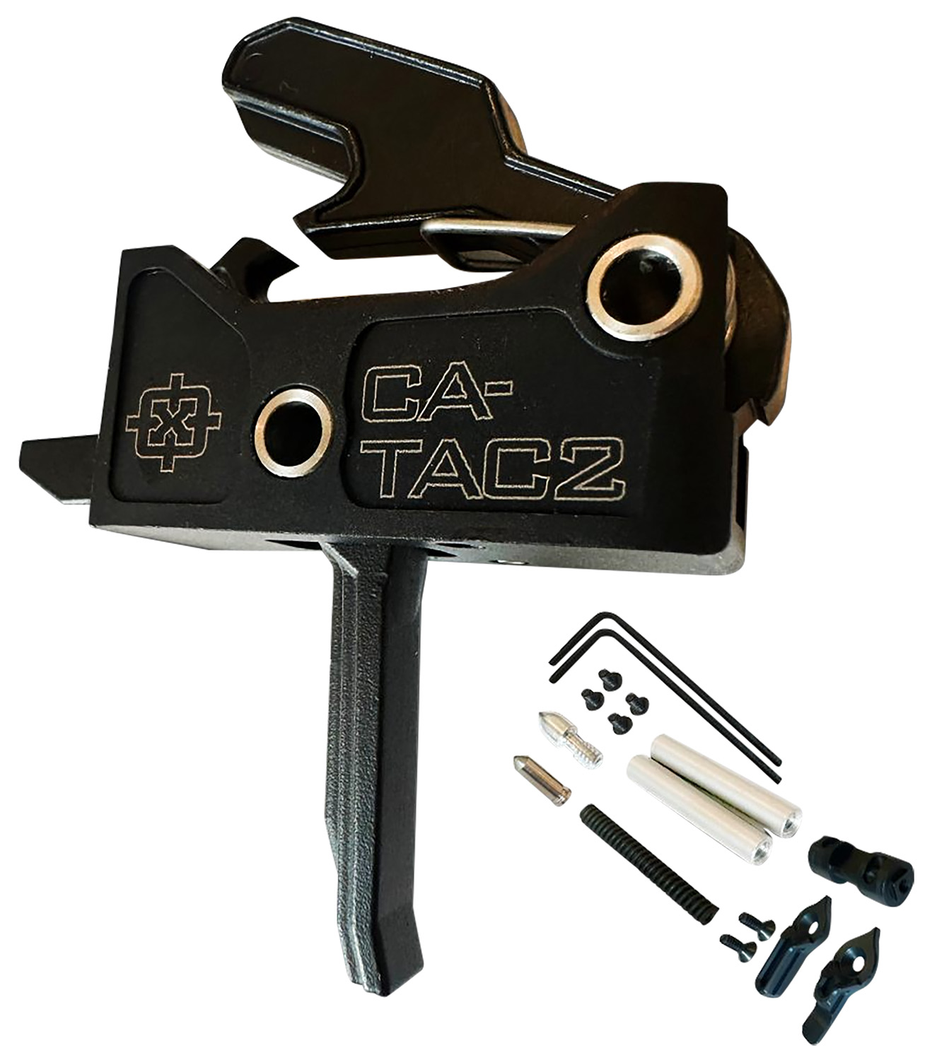 Cross Armory CRAR15TDIBK Tac 2 Flat Faced Black Two-Stage Drop-In 3 Cross Armory CRAR15TDIBK Tac 2 Flat Faced Black Two-Stage Drop-In