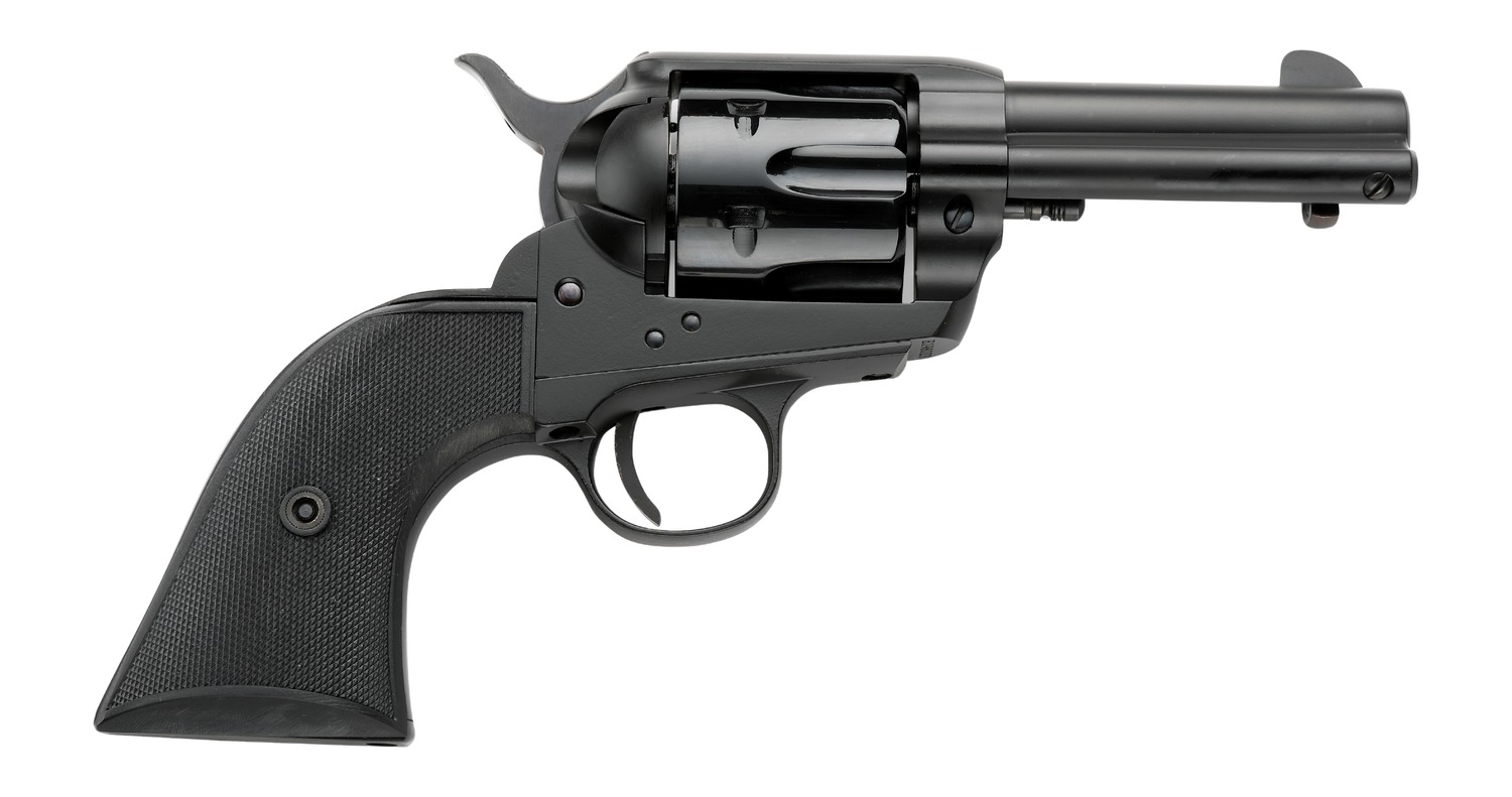 Pietta PFI9ALLOYAS312CB Alloy 9mm Luger 6 Shot 3.50" Matte Black Alloy Steel Barrel & Frame, Black Checkered Grip 3 Pietta PFI9ALLOYAS312CB Alloy 9mm Luger 6 Shot 3.50" Matte Black Alloy Steel Barrel & Frame, Black Checkered Grip