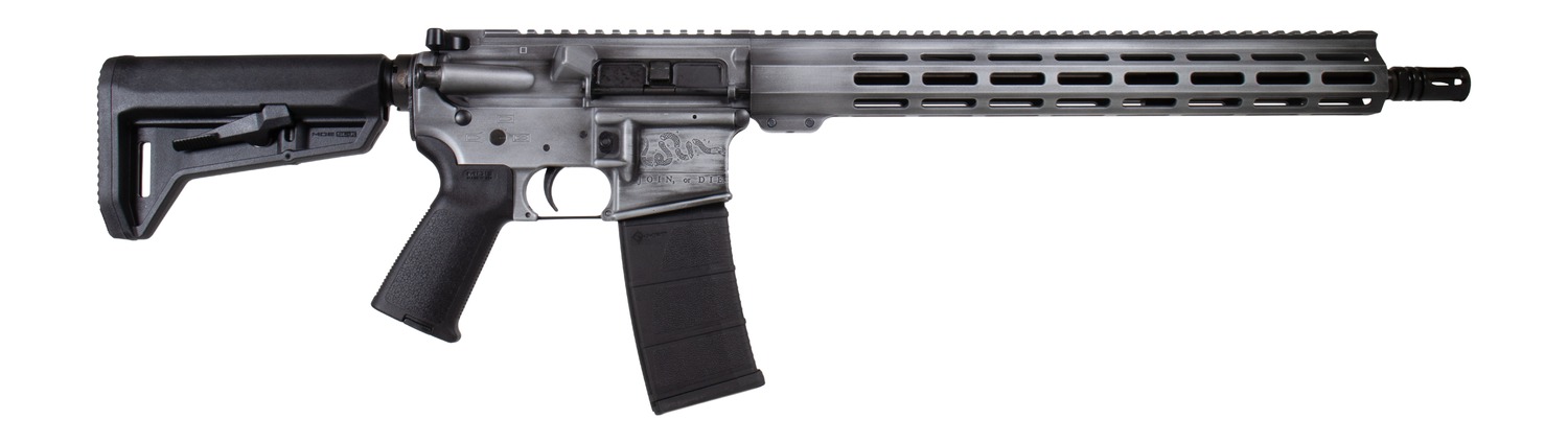 Shark Coast Tactical 300-065-1000-04 Liberty Or Death 5.56 NATO 30+1 16" Black Melonite Threaded Barrel, Aluminum Receiver w/Picatinny Rail, M-LOK Handguard, Magpul MOE SL Black Polymer Stock, Magpul