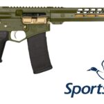 Diamondback DB175AK802 DB15 Sports South Exclusive 5.56 NATO 30+1 16" Gold Cerakote Threaded Barrel, Green Cerakote w/Gold Accents Aluminum Receiver w/Picatinny Rail, M-LOK Handguard, Magpul MOE Blac 1 195882