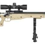 Crickett KSA2143 My First Rifle CPR 22 LR 1rd 16.13" Carbon Fiber Threaded Barrel, Picatinny Rail Receiver, Adj Bipod Forend, Tan w/Black Webbing Thumbhole 2 196314
