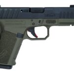 TriStar 85786 Apoc Pro 9mm Luger 15+1 4.50" Black Threaded Barrel, Black Cerakote Steel Optic Ready/Serrated Slide, OD Green Polymer Frame w/Picatinny Rail, Interchangeable Backstrap Grip 2 198039